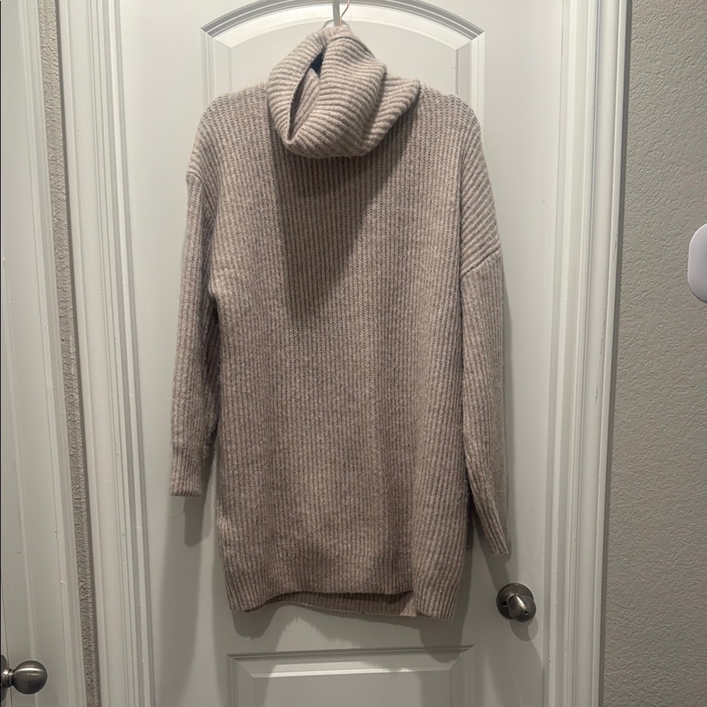 Mango Cozy Beige Turtleneck Sweater